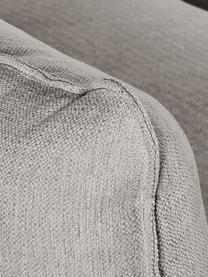 XXL-hoekbank Tribeca in beigegrijs, Bekleding: polyester, Frame: massief grenenhout, Poten: massief gelakt beukenhout, Geweven stof beigegrijs, B 405 x D 228 cm, hoekdeel links