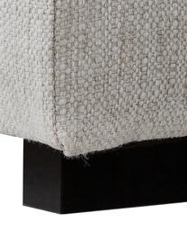 XL hoekbank Tribeca, Bekleding: polyester Met 25.000 schu, Frame: massief grenenhout, Poten: massief beukenhout, gelak, Geweven stof greige, B 405 x D 228 cm, hoekdeel links