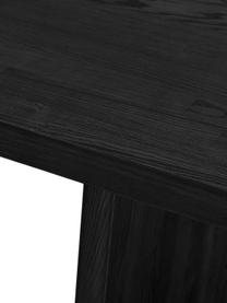 Eettafel Emmett van essenhout in zwart, 240 x 95 cm, Massief gelakt essenhout, FSC-gecertificeerd, Massief hout zwart, B 240 x D 95 cm