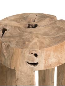 Stołek z drewna tekowego Java, Drewno tekowe, masywne, Drewno tekowe, Ø 30 x W 40 cm