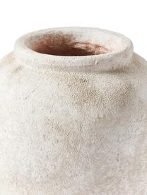 Vaso da terra con finitura sabbia Leana, Terracotta, Bianco crema, Ø 26 x Alt. 32 cm