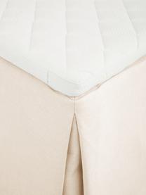 Lit à sommier tapissier premium Dahlia, Tissu blanc crème, 140 x 200 cm, indice de fermeté 2