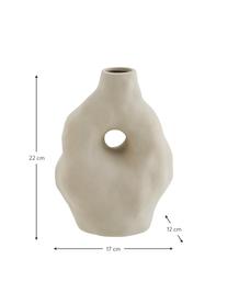 Vaso Organic, Gres, Beige opaco, Larg. 17 x Alt. 22 cm