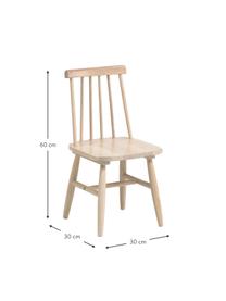 Krzesło z drewna kauczukowego dla dzieci Tressia, Drewno kauczukowe, Drewno kauczukowe, S 30 x G 30 cm