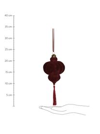 Ozdoba choinkowa Burgundo, Aksamit, Ciemny czerwony, Ø 10 x W 15 cm