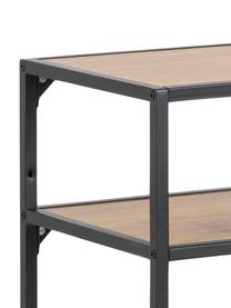Konsola z drewna i metalu Seaford, Stelaż: metal malowany proszkowo, Drewno dzikiego dębu, S 120 x W 79 cm
