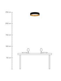 Stropní LED svítidlo Mallory, Černá, Ø 41 cm, V 10 cm