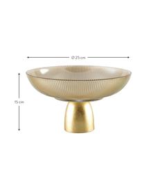 Grande coupe décorative Luster, Ambré, couleur dorée, Ø 25 cm