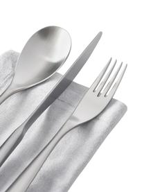 Mat geborstelde bestekset Jenna van edelstaal, 4 personen (16-delig), Mes: roestvrij staal 18/0, Mat zilverkleurig, 4 personen (16-delig)
