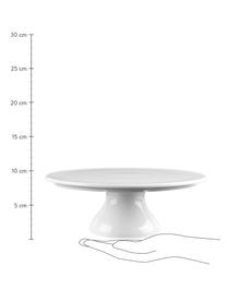 Kleine porseleinen taartplateau Fonia, Ø 24 cm, Porselein, Wit, Ø 24 x H 9 cm