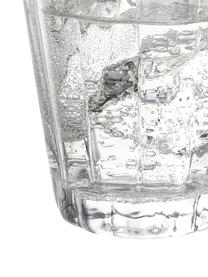Mundgeblasene Wassergläser Scallop Glasses mit Rillenstruktur, 4 Stück, Glas, mundgeblasen, Transparent, Ø 8 x H 10 cm