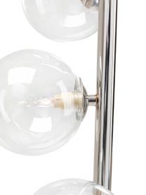 Lampa podłogowa ze szkła i metalu Scala, Odcienie srebrnego, Ø 28 x W 160 cm