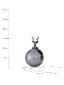 Weihnachtskugeln Sainte Ø 10 cm, 3 Stück, Lila, Braun, Silberfarben, Ø 10 x H 16 cm