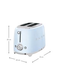 Kompakt Toaster 50's Style, Edelstahl, lackiert, Pastellblau, glänzend, B 31 x H 20 cm