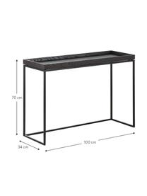 Designový konzolový stolek Pizzo, Černá, Š 100 cm, V 34 cm