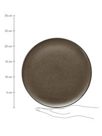Ontbijtborden Raw, 6 stuks, Keramiek, Bruin, Ø 23 cm