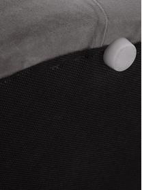 Grand tabouret rond velours gris foncé avec rangement Chiara, Velours gris, Ø 70 x haut. 42 cm