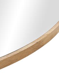 Ronde wandspiegel Avery met bruin houten lijst, Lijst: eikenhout, FSC-gecertific, Bruin, Ø 55 x D 2 cm