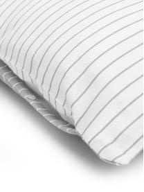 Flanell-Wendebettwäsche Talin mit Streifen, Webart: Flanell Fadendichte 144 T, Grau, Weiss, 135 x 200 cm + 1 Kissen 80 x 80 cm