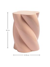 Stolik pomocniczy Marshmallow, Włókno szklane, Blady różowy, Ø 30 x W 40 cm