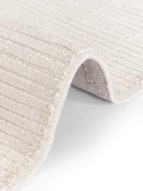 Tapis à poils longs moelleux tissé main Wes, 100 % polyester, certifié GRS, Blanc crème, larg. 80 x long. 150 cm (taille XS)