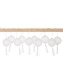 LED lichtslinger Jolly Tassel, 185 cm, 10 lampions, Lampions: katoen, Wit, L 185 cm