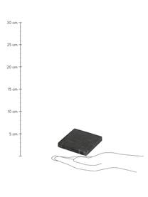 Sottobicchiere quadrato Johana 4 pz, Marmo, Nero marmorizzato, Larg. 10 x Prof. 10 cm