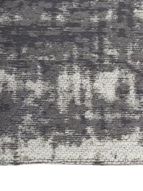 Handgeweven katoenen vloerkleed Luise in vintage stijl, Bovenzijde: 100% katoen, Onderzijde: 100% katoen, Grijs- en wittinten, B 200 x L 300 cm (maat L)