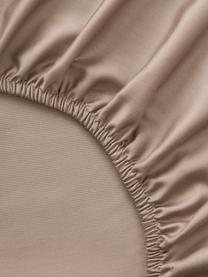 Lenzuolo con angoli boxspring in raso Premium, Beige, Larg. 90 x Lung. 200 cm, Alt. 35 cm