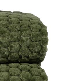 Plaid doux à surface texturée Maja, 100 % polyester, Vert, larg. 130 x long. 170 cm
