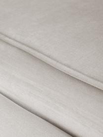 Fluwelen bank Oyster (2-zits) in beige met metalen poten, Bekleding: fluweel (polyester), Frame: massief populierenhout, m, Poten: gegalvaniseerd metaal, Fluweel crèmewit, B 131 x D 78 cm