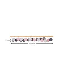 Guirlande lumineuse LED Colorain, 378 cm,, Blanc, rose, tons gris, long. 378 cm