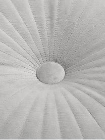 Okrągła poduszka z aksamitu z wypełnieniem Monet, połyskująca, Tapicerka: 100% aksamit poliestrowy, Srebrnoszary, Ø 40 cm