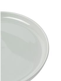 Plato llano de porcelana Nessa, 4 uds., Porcelana dura de alta calidad, Gris claro, Ø 26 cm