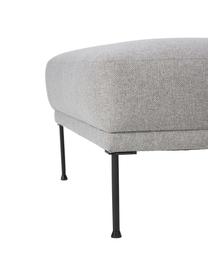 Sofa narożna z metalowymi nogami Fluente, Tapicerka: 100% poliester Dzięki tka, Stelaż: lite drewno sosnowe z cer, Nogi: metal malowany proszkowo, Jasnoszara tkanina, S 198 x G 152 cm, prawostronna