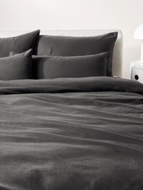 Flanell-Bettdeckenbezug Biba, Webart: Flanell Flanell ist ein k, Dunkelgrau, B 135 x L 200 cm