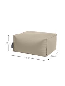 Cojín de suelo para exterior Korfu, Tapizado: 100% polipropileno, recub, Beige, An 65 x Al 35 cm