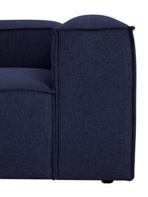 Modulaire bank Lennon (4-zits) in blauw, Bekleding: 100% polyester De slijtva, Frame: massief grenenhout, FSC-g, Poten: kunststof De poten bevind, Stof blauw, B 327 x H 119 cm