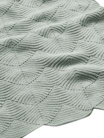 Baby knuffeldeken Scallop van bio-katoen, 100% biokatoen, GOTS-gecertificeerd, Groen, L 100 x B 80 cm