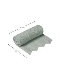 Baby knuffeldeken Scallop van bio-katoen, 100% biokatoen, GOTS-gecertificeerd, Groen, L 100 x B 80 cm