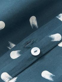 Funda nórdica de algodón estampado Amma, Azul, Cama 90 cm (155 x 220 cm)