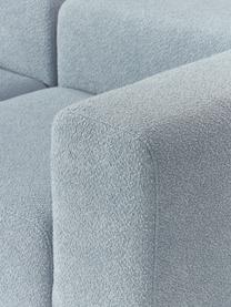 Modulares Bouclé-Sofa Lena (4-Sitzer), Bezug: Bouclé (93 % Polyester, 6, Gestell: Kiefernholz, Schichtholz,, Füße: Kunststoff, Bouclé Hellblau, B 284 x T 106 cm