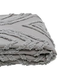 Narzuta z perkalu z tuftowaną dekoracją Faye, 100% bawełna, Szary, S 160 x D 200 cm (na łóżka do 120 x 200 cm)