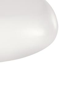 Tavolino da salotto bianco a forma di pietra Pietra, Plastica in fibra di vetro laccata per essere antigraffio, Bianco, Larg. 116 x Alt. 28 cm