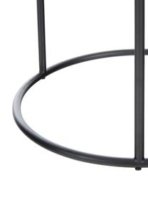 Okrągły stolik pomocniczy z marmuru Ella, Blat: marmur, Stelaż: metal malowany proszkowo, Blat: jaśniejszy marmur Stelaż: czarny, matowy, Ø 40 x W 50 cm