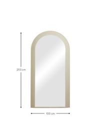 Wandspiegel Falco mit beigem Metallrahmen, Rahmen: Metall, beschichtet, Spiegelfläche: Spiegelglas, Beige, B 100 x H 203 cm