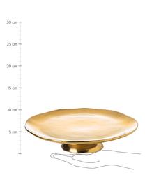 Goldfarbene Porzellan-Tortenplatte Funky Table mit unregelmäßigem Rand, Ø 31 cm, Porzellan, Goldfarben, Ø 31 x H 6 cm