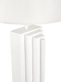 Lampada da terra di design Luomo, Paralume: tessuto di lino, Base della lampada: resina laccata, Bianco, Larg. 72 x Alt. 153 cm