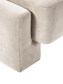 Sofa-Hocker Bobi, Bezug: 88 % Polyester, 12 % Nylo, Gestell: Massives Kiefernholz, Webstoff Cremeweiß, B 90 x T 55 cm