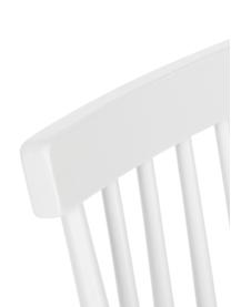 Holzstühle Milas, 2 Stück, Kautschuckholz, lackiert, Weiß, 52 x 93 cm